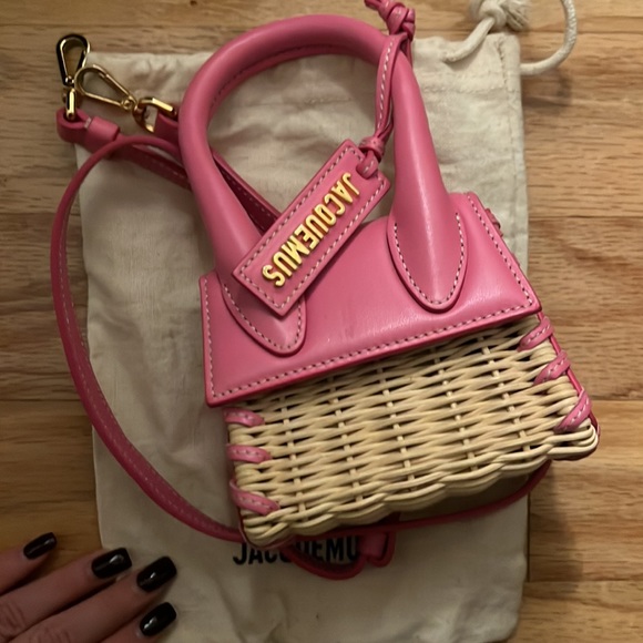 Jacquemus Le chiquito Osier Bag raffia and leather mini - Picture 6 of 8